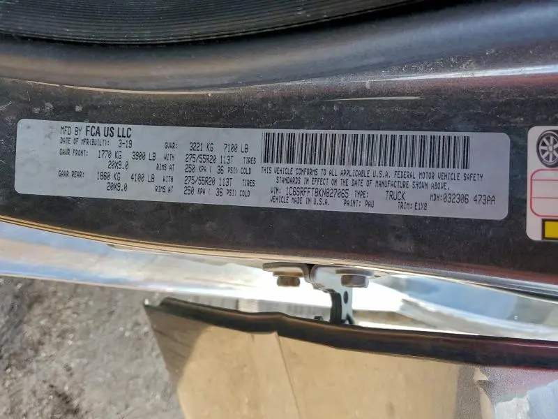 2019 RAM 1500 BIG HORN/LONE STAR  