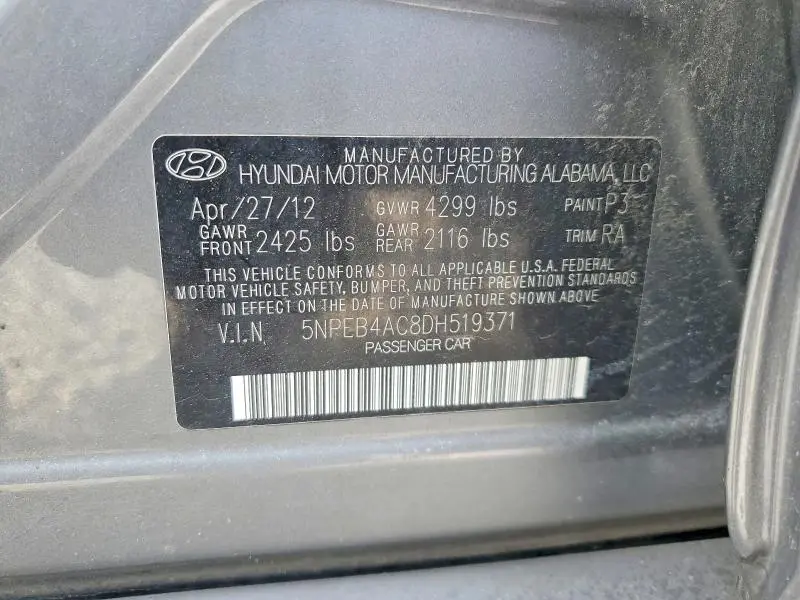 2013 HYUNDAI SONATA GLS  
