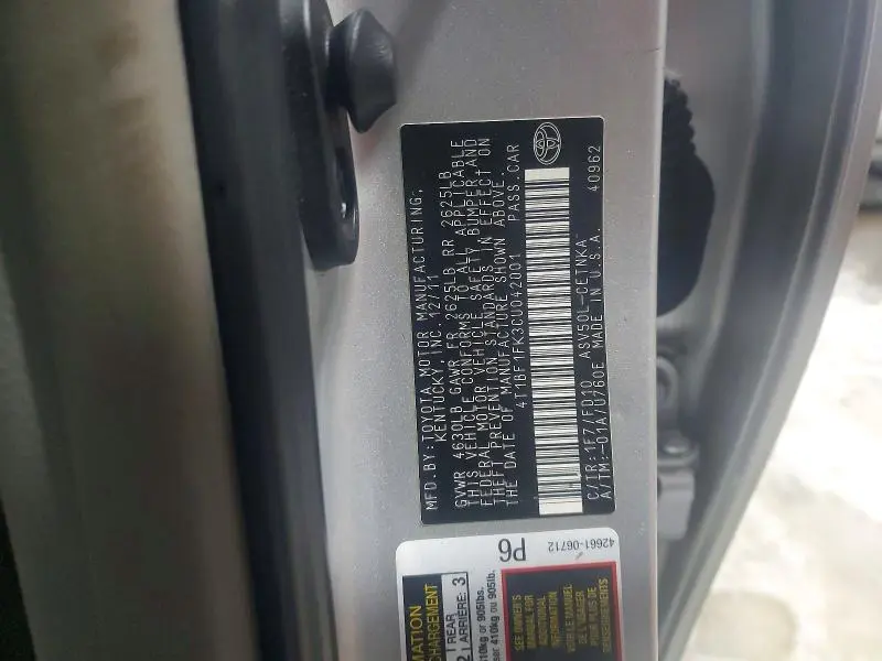 2012 TOYOTA CAMRY LE  