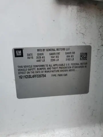 2015 CHEVROLET MALIBU 1LT