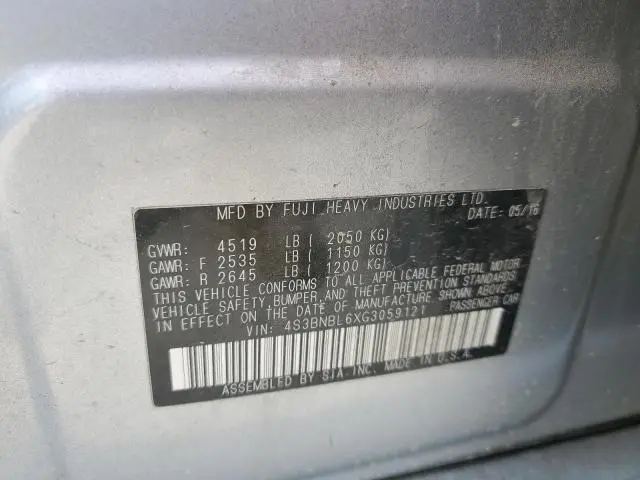 2016 SUBARU LEGACY 2.5I LIMITED  