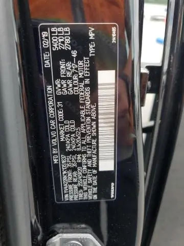2019 VOLVO XC60 T6  