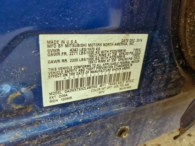 2015 MITSUBISHI OUTLANDER SPORT SE  