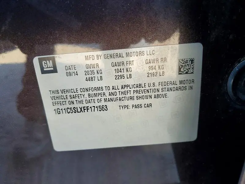 2015 CHEVROLET MALIBU 1LT  