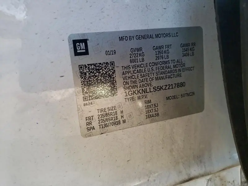 2019 GMC ACADIA SLE  