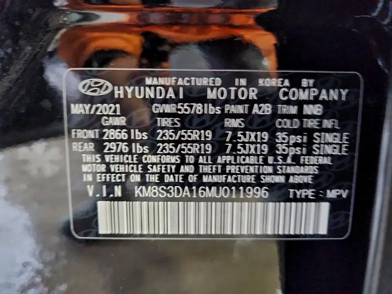 2021 HYUNDAI SANTA FE SEL PREMIUM  