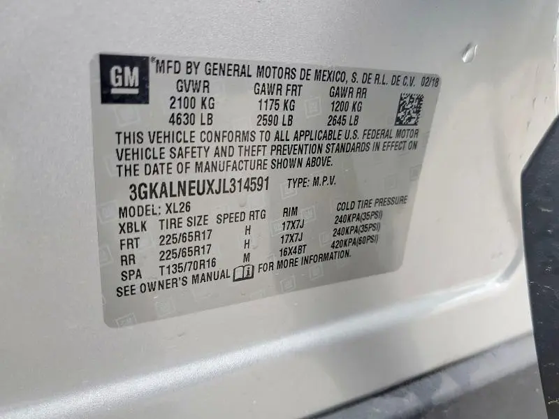 2018 GMC TERRAIN SLE  