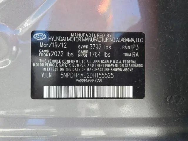 2013 HYUNDAI ELANTRA GLS  