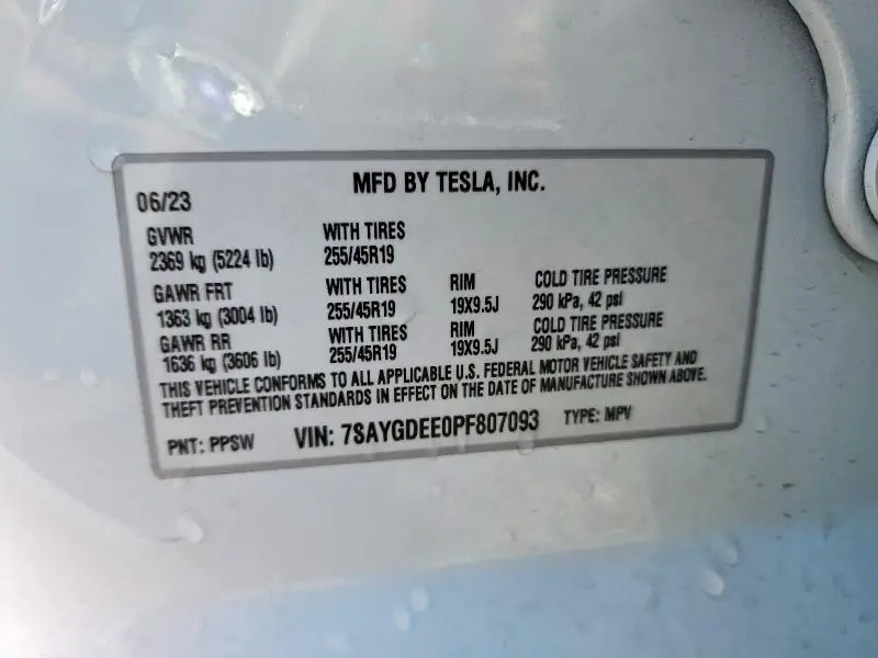 2023 TESLA MODEL Y   