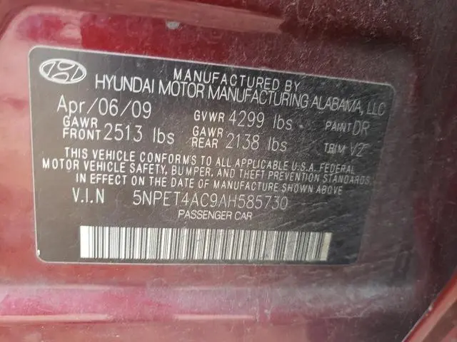 2010 HYUNDAI SONATA GLS  