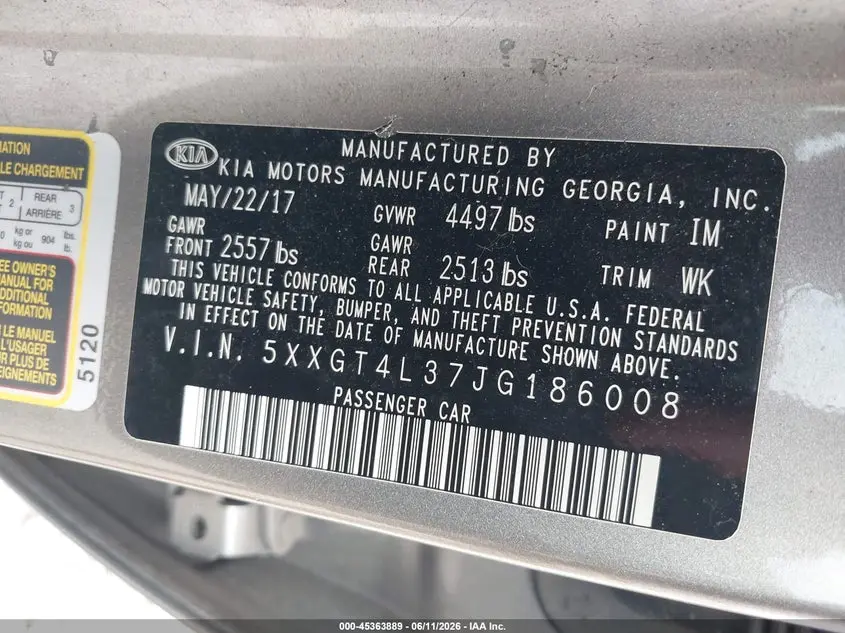 2018 KIA OPTIMA LX