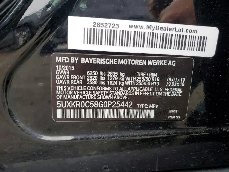 2016 BMW X5 XDRIVE35I  