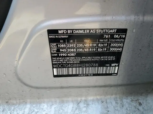 2017 MERCEDES-BENZ GLA 250 4MATIC  