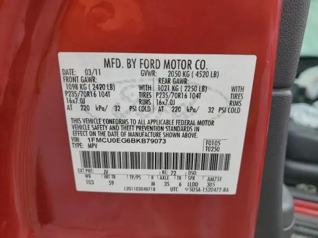 2011 FORD ESCAPE LIMITED  