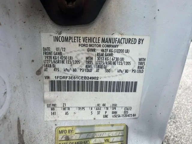 2012 FORD F350 SUPER DUTY  