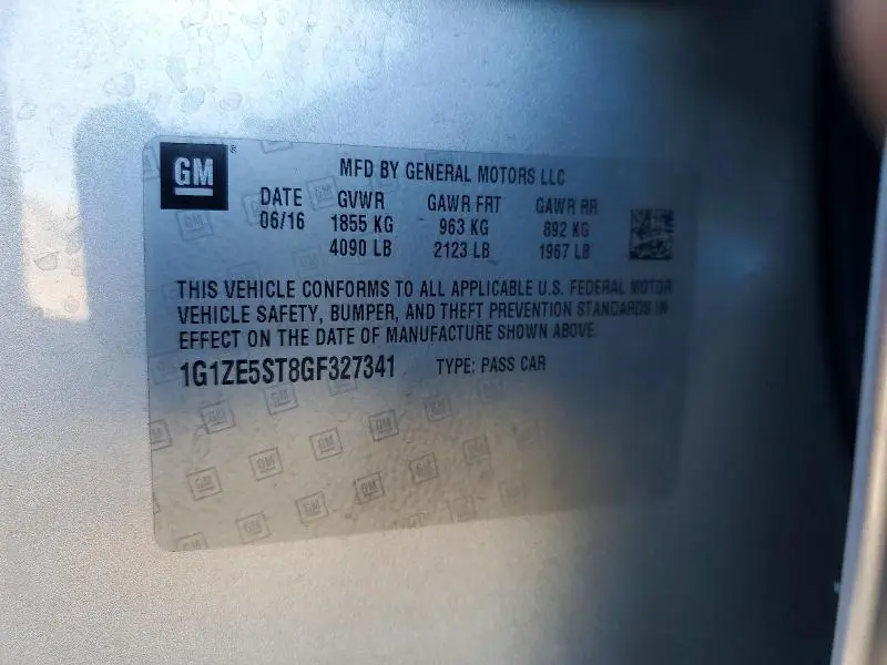 2016 CHEVROLET MALIBU LT  