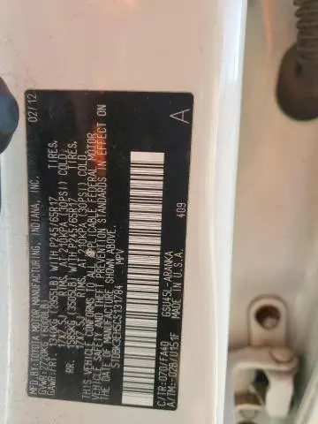 2012 TOYOTA HIGHLANDER BASE  