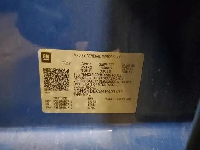 2019 CHEVROLET TAHOE POLICE  