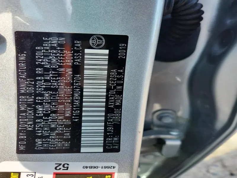 2021 TOYOTA CAMRY SE  