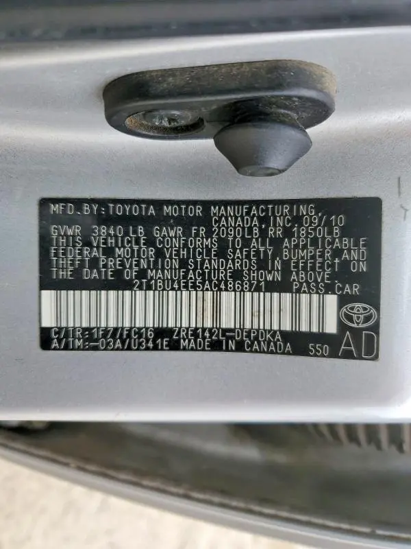2010 TOYOTA COROLLA LE  