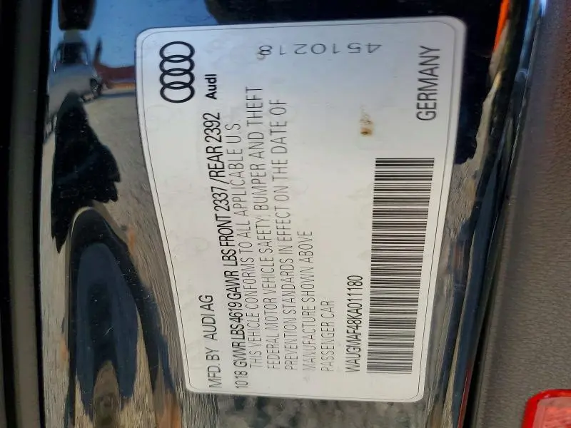 2019 AUDI A4 PREMIUM  