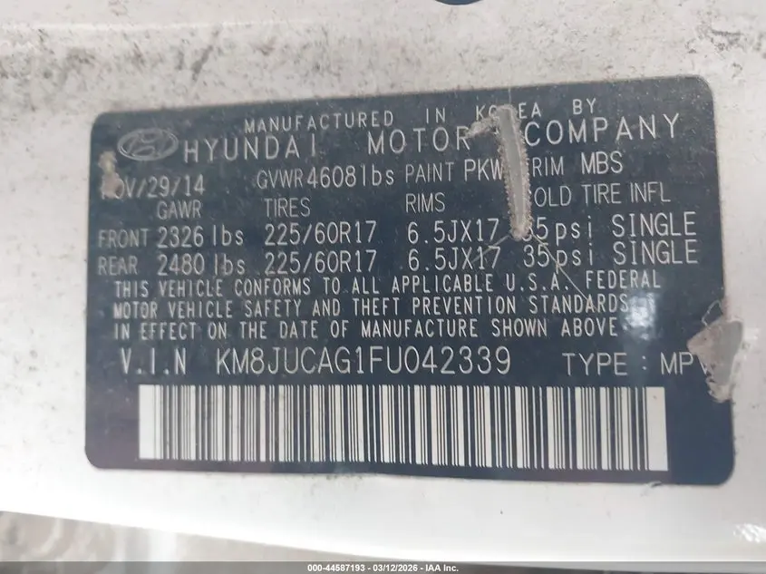 2015 HYUNDAI TUCSON SE