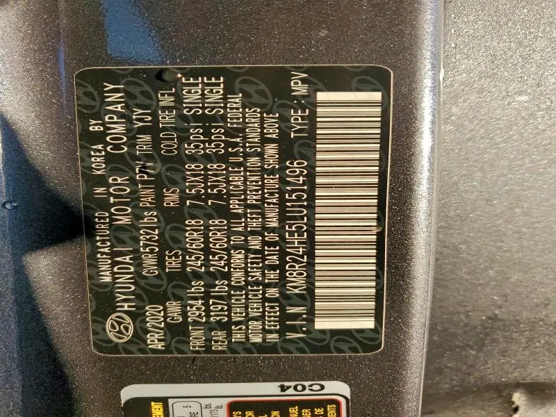 2020 HYUNDAI PALISADE SEL  