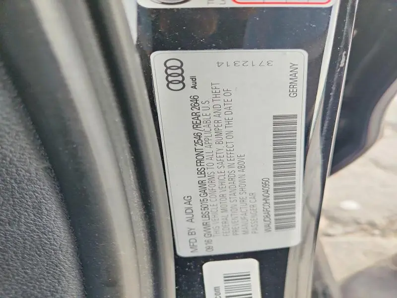 2017 AUDI A6 PREMIUM PLUS  