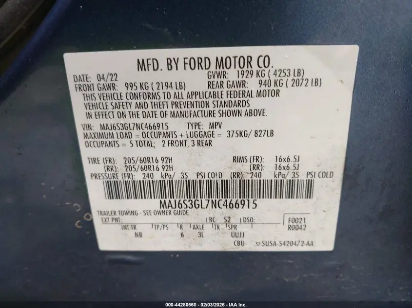 2022 FORD ECOSPORT SE