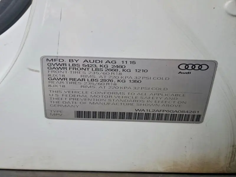 2016 AUDI Q5 PREMIUM PLUS  