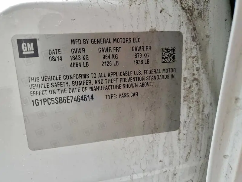 2014 CHEVROLET CRUZE LT  