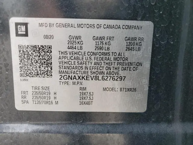 2020 CHEVROLET EQUINOX LT  