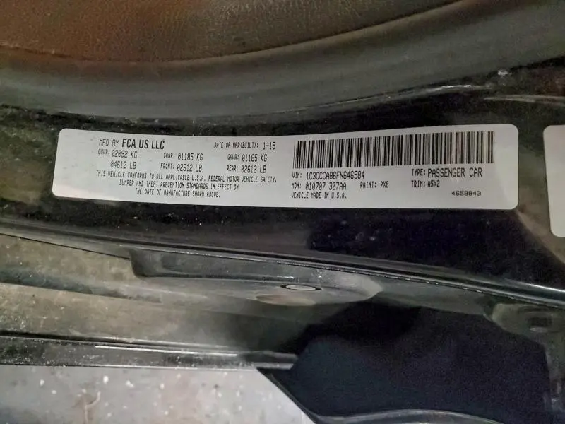 2015 CHRYSLER 200 LIMITED  