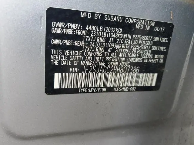 2017 SUBARU FORESTER 2.5I PREMIUM  