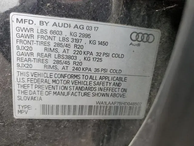 2017 AUDI Q7 PREMIUM PLUS  