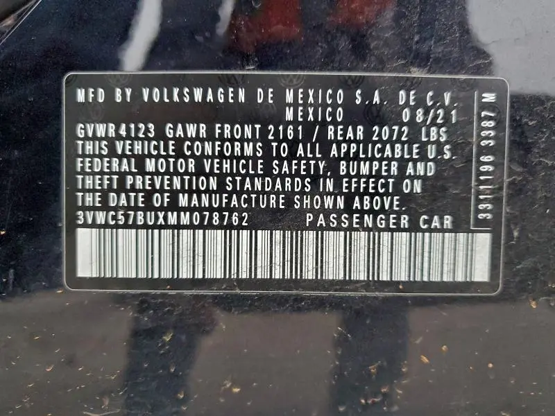 2021 VOLKSWAGEN JETTA S  