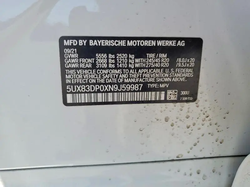 2022 BMW X3 M40I  