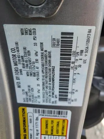 2021 FORD BRONCO SPORT   