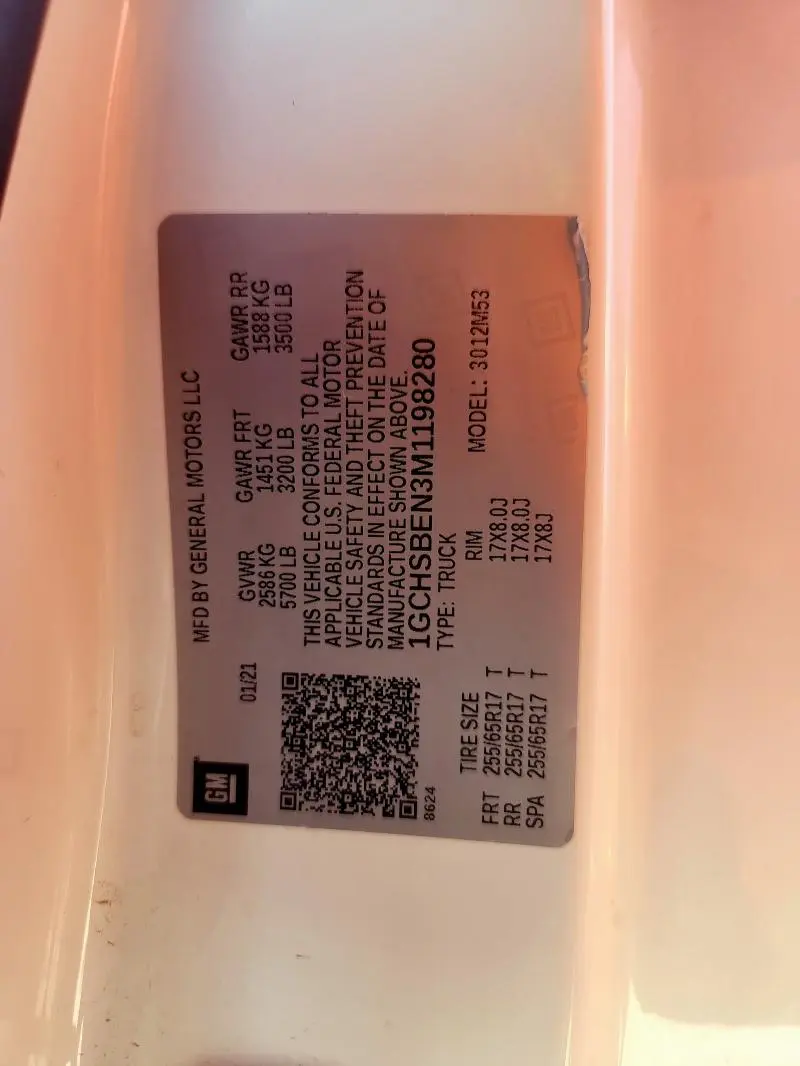 2021 CHEVROLET COLORADO