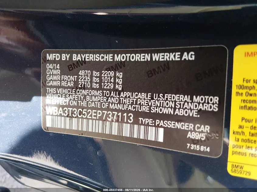 2014 BMW 435I  