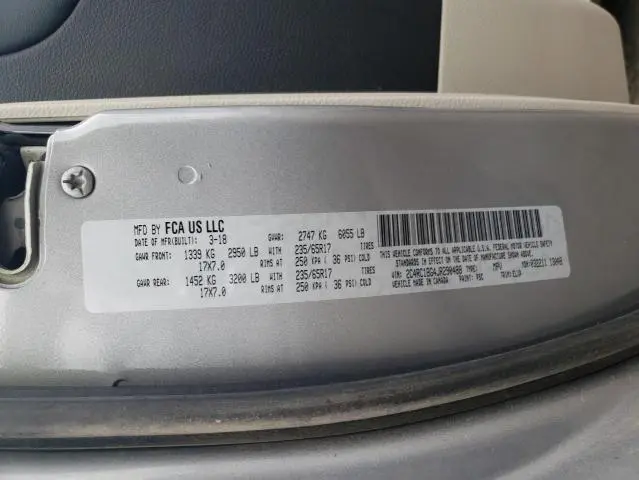 2018 CHRYSLER PACIFICA TOURING L  