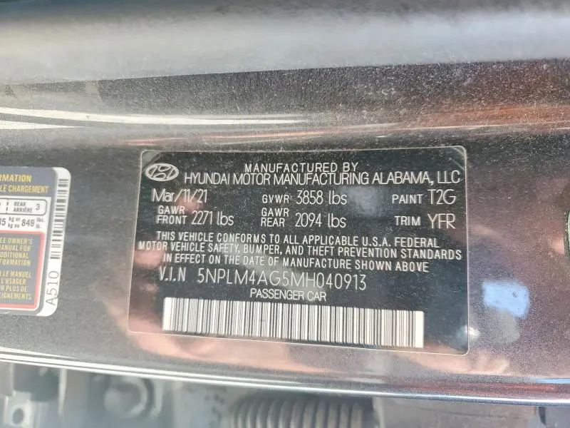 2021 HYUNDAI ELANTRA SEL  