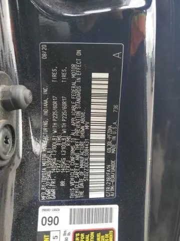 2020 TOYOTA SIENNA L  