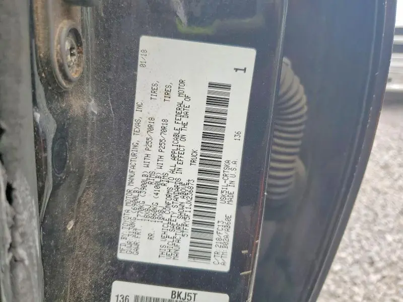 2018 TOYOTA TUNDRA SR5  