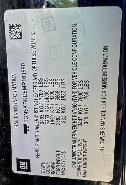 2021 CHEVROLET SUBURBAN K1500 LS  