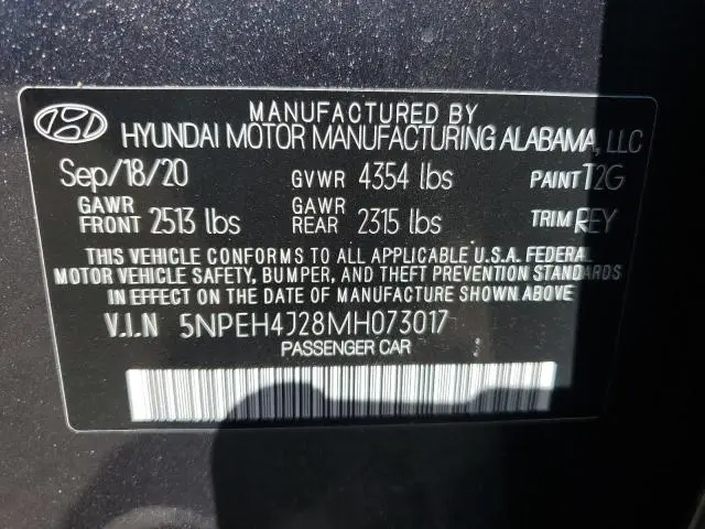 2021 HYUNDAI SONATA LIMITED  