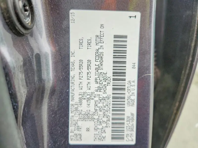 2016 TOYOTA TUNDRA DOUBLE CAB LIMITED  