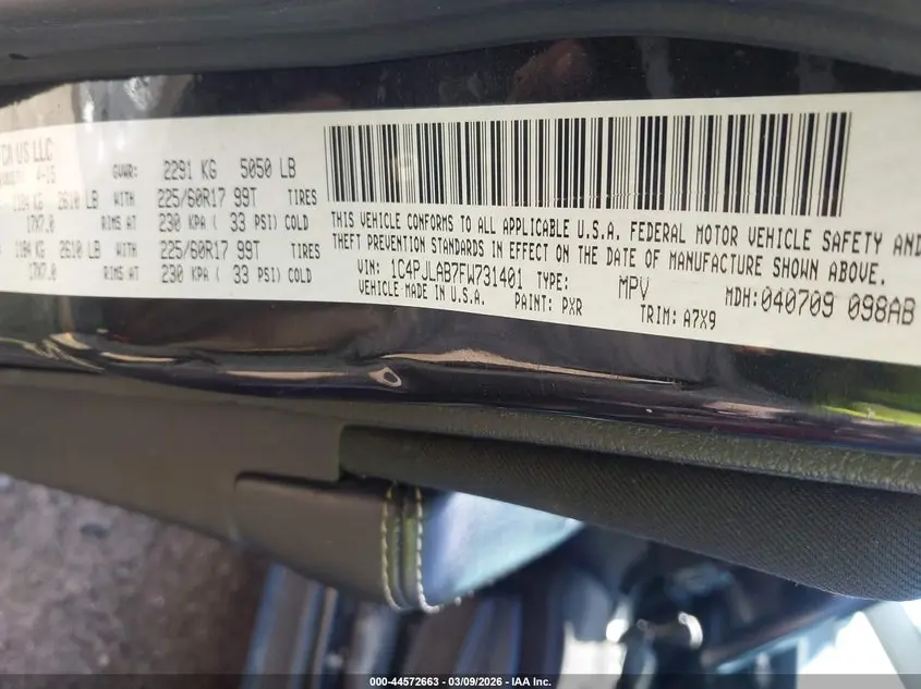 2015 JEEP CHEROKEE SPORT