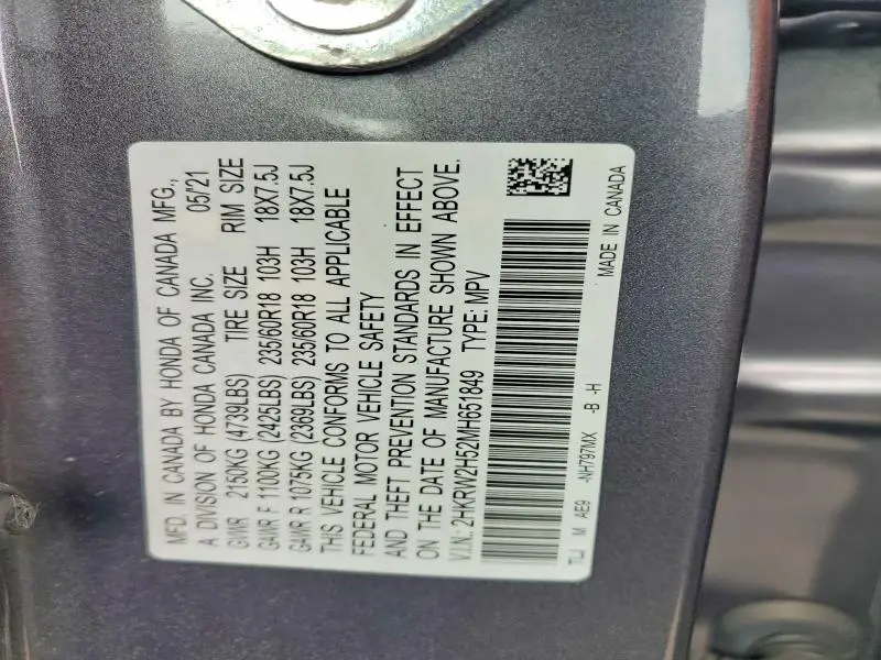 2021 HONDA CR-V EX  