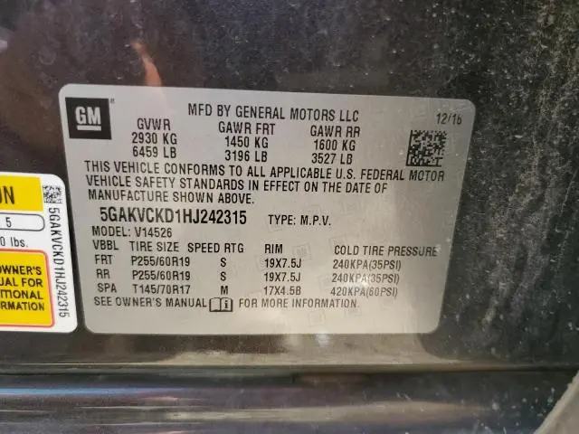 2017 BUICK ENCLAVE